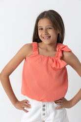 Orange Cute Bow Top