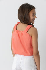 Orange Cute Bow Top