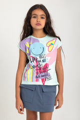 Two Pockets Smile Skirt Set