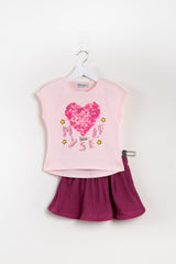 Myself Heart Skirt Set