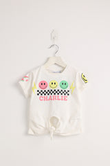 Charlie Smiley Faces Off-white T-shirt