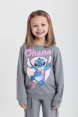 Ohana Stitch Gray Cotton Set