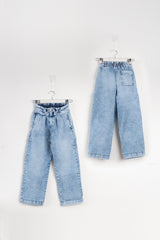 بنطال واسع الساق بسيط