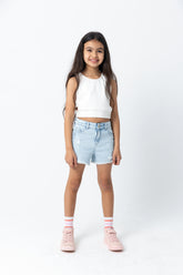 Side Pockets Jeans Short