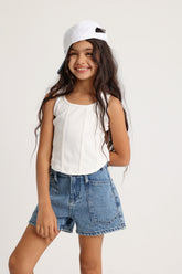 Oversized Pockets Short - Jeans