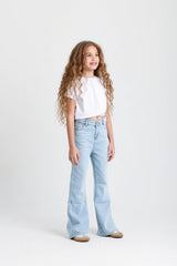 Girls Trendy Flare washed Jeans