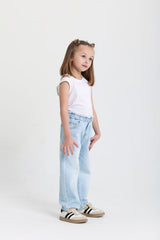 Ice Wash High Rise Jeans