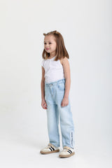 Ice Wash High Rise Jeans