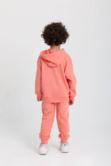 Hooded Car Graph Orange Cotton Set
