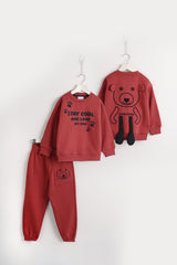 Bear Hug Back Maroon Pajama
