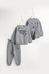 Bear Hug Back Gray Pajama