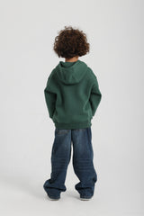 Snoopy Faces Graphic Hoodie - Dark Olive