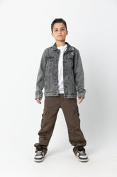 Jeans Jacket - Grey Color