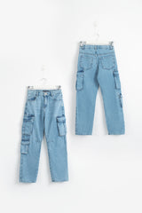 Cargo Pockets Light Jeans