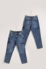 Side Pockets Slim Dark Jeans