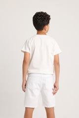 Classic  Boy White Short