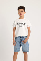 Boys Cutted Jeans Denim