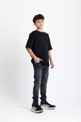 Faded Wash Gray Denim Jeans