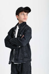 Classic Dark Gray Denim Jacket