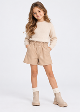 Classic Leather Brushed Beige Short