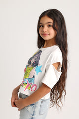 White Cold Shoulder TOKYO T-Shirt