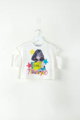 White Cold Shoulder TOKYO T-Shirt