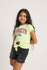 BROOKLYN Tie Front T-shirt