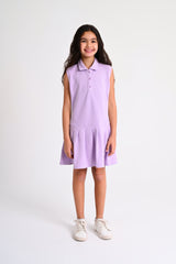 Sleevless Polo Purple Dress