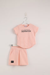 Pink Textured Lines Cotton Set