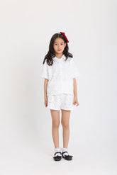 Embroidered White set