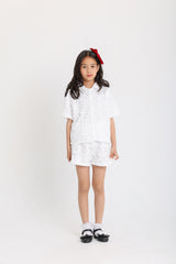 Embroidered White set