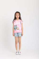 Happy Friends T-shirt -Pink