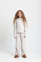 Cold Shoulder Beige Cotton Set