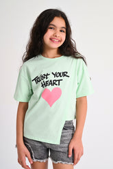 High-low Heart T-shirt - Pistage