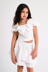 Ruffled White Set