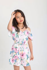 Off-Shoulder Flory Jaumsuit