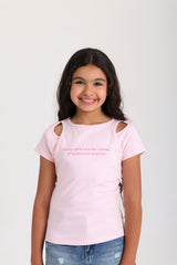 Cut-Out T-shirt - Rose