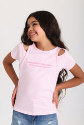 Cut-Out T-shirt - Rose