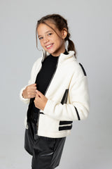 Fur with Leather Pockets Jackets