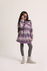 Classy Wool Purple Dress