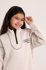 Outlined Lounge Beige Pajama