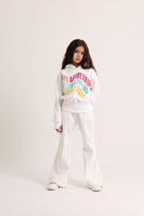 Flared Sweatpants Off White Pajama