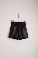 Dark Blue Brushed Leather Short