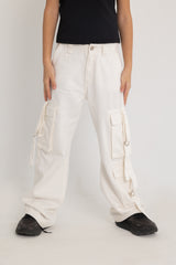 Baggy Cargo White Jeans