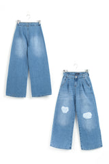 Wide Leg Ripped Jeans