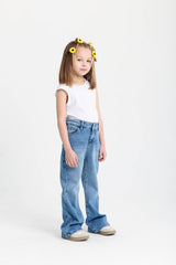 Girls Trendy Flare Jeans