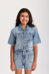 Denim Co-ord Set - Light Blue