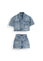 Denim Co-ord Set - Light Blue