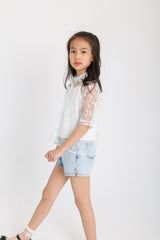 Flory Transperant White Blouse