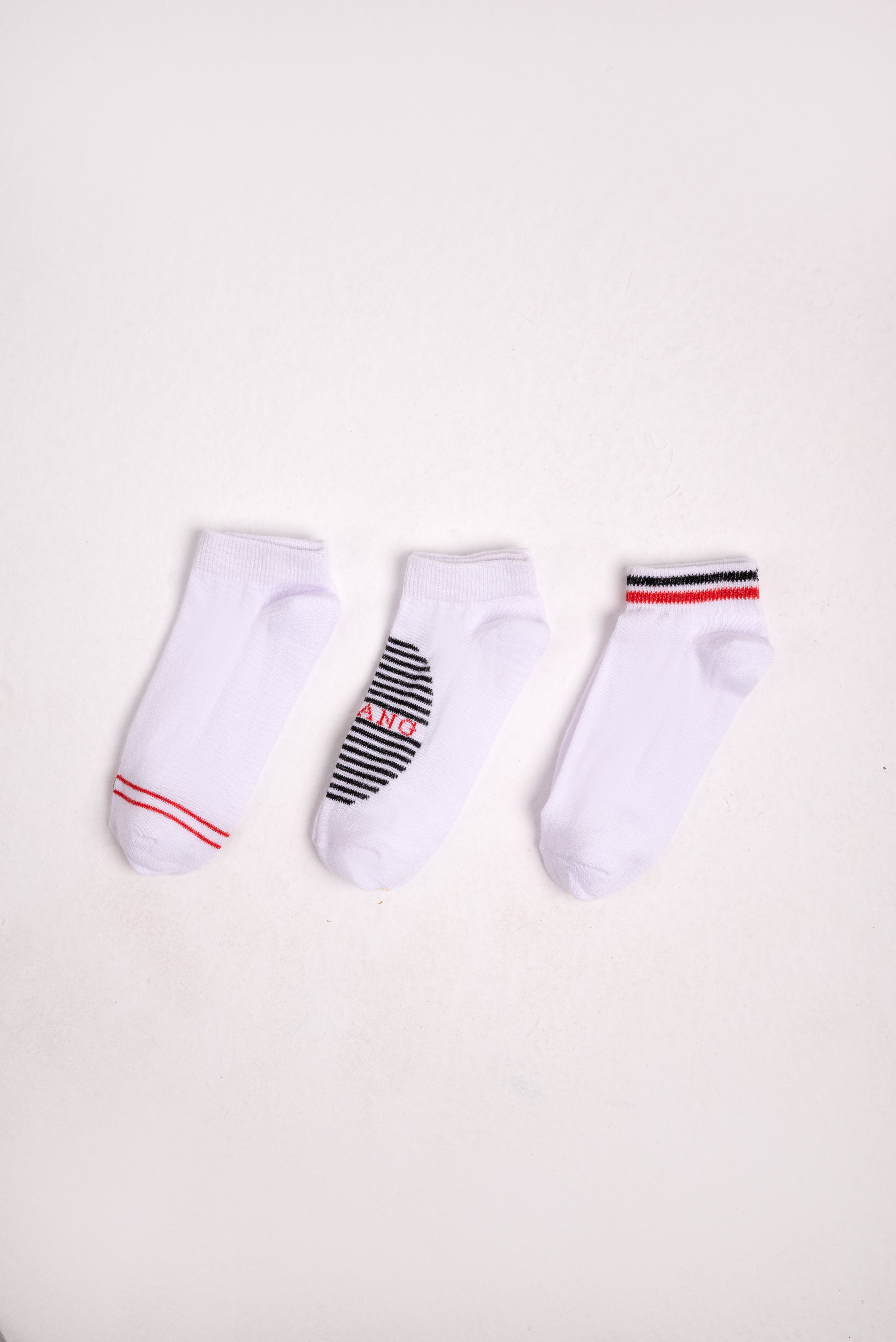 Boys’ Sporty Cotton Socks Pack – Striped Design (3 Pairs)